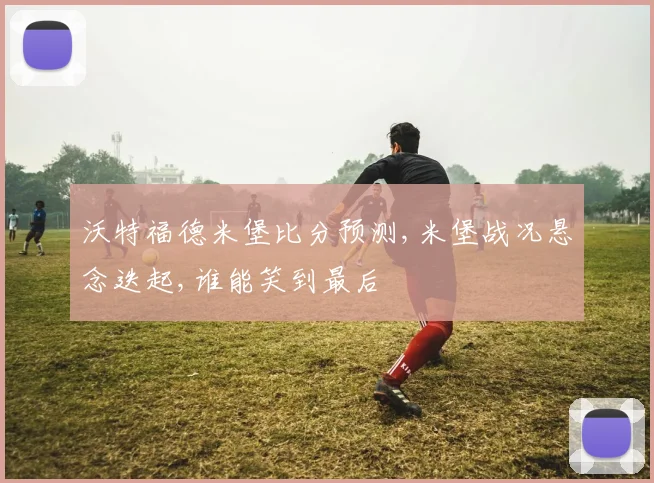 沃特福德米堡比分预测,米堡战况悬念迭起,谁能笑到最后